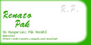 renato pak business card